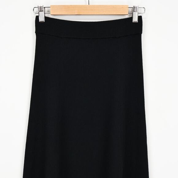 NWT Madewell Merino Wool Blend Pull-On Maxi Sweater Skirt True Black Size XS - Picture 8 of 11